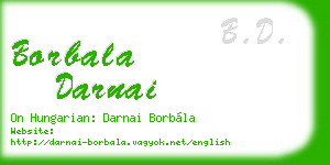 borbala darnai business card